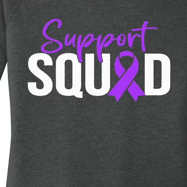 Support Squad Purple Warrior Domestic Violence Awareness Women's Perfect Tri Tunic Long Sleeve Shirt