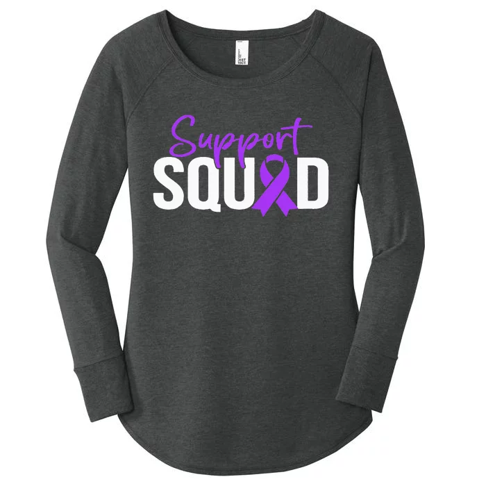 Support Squad Purple Warrior Domestic Violence Awareness Women's Perfect Tri Tunic Long Sleeve Shirt