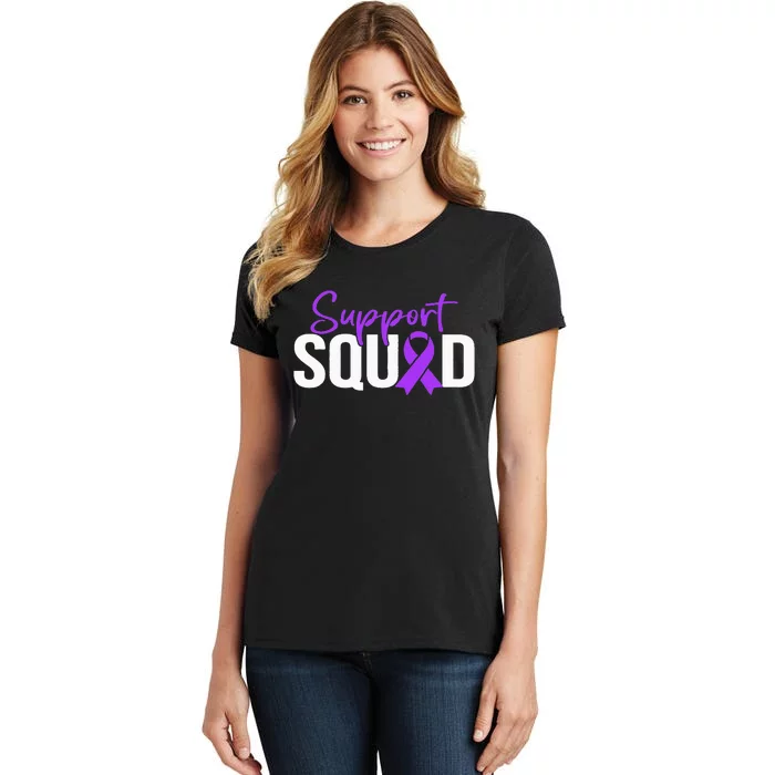 Support Squad Purple Warrior Domestic Violence Awareness Women's T-Shirt