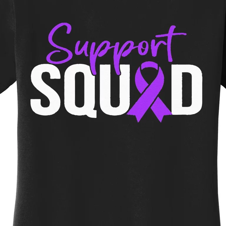 Support Squad Purple Warrior Domestic Violence Awareness Women's T-Shirt