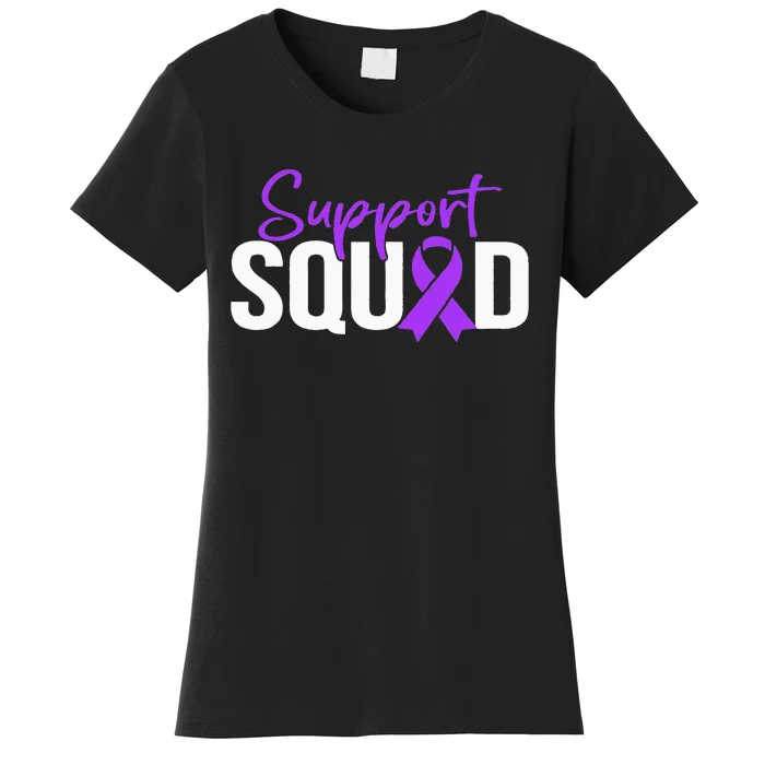 Support Squad Purple Warrior Domestic Violence Awareness Women's T-Shirt