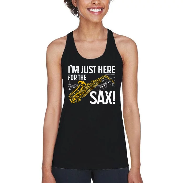 Saxophone Saxophone Player Jazz Women's Racerback Tank