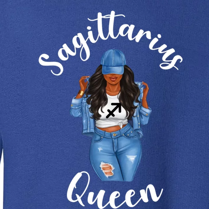 Streetwise Sagittarius Queen African American Black Gift Toddler Sweatshirt