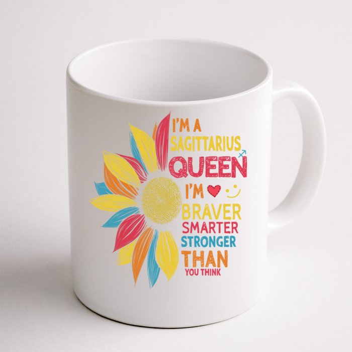 Sunflower Sagittarius Queen Sagittarius Zodiac Birthday Gift Front & Back Coffee Mug