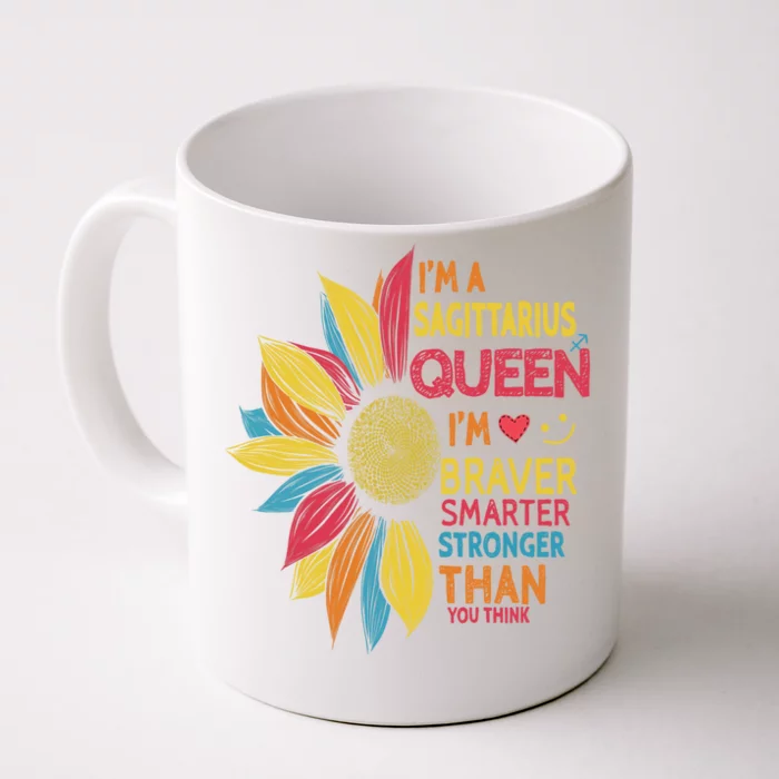 Sunflower Sagittarius Queen Sagittarius Zodiac Birthday Gift Front & Back Coffee Mug