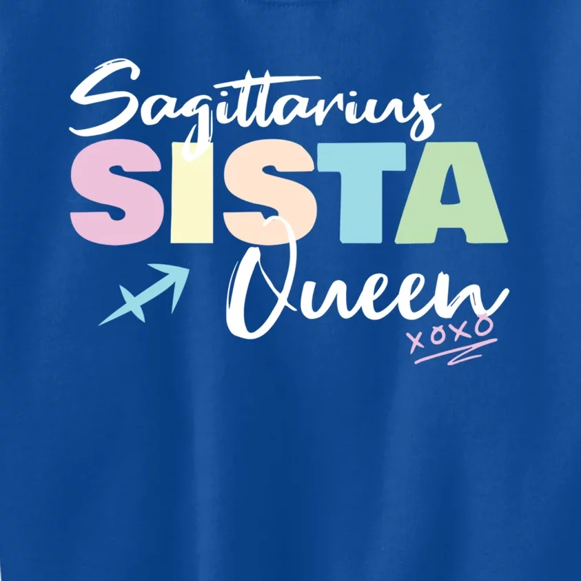 Sagittarius Sista Queen Zodiac Sign Proud Sagittarius Meaningful Gift Kids Sweatshirt