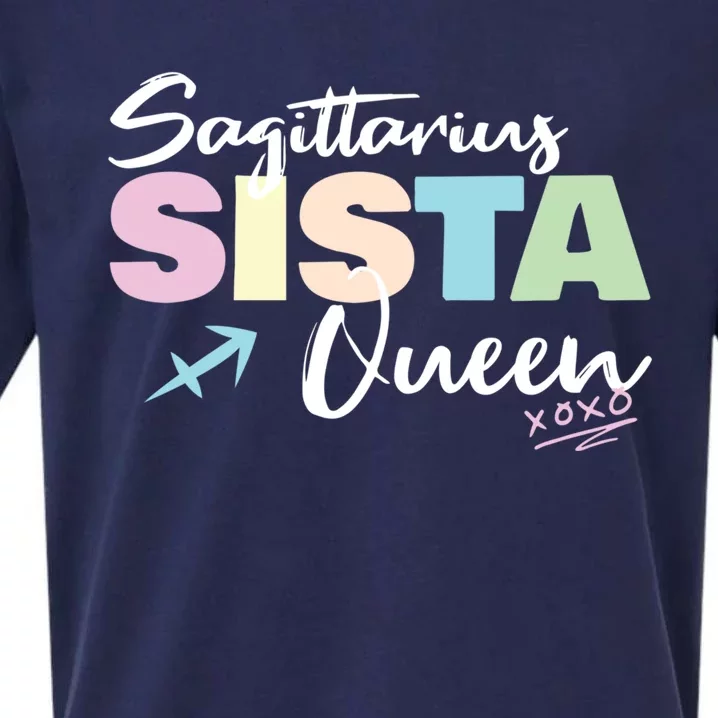 Sagittarius Sista Queen Zodiac Sign Proud Sagittarius Meaningful Gift Sueded Cloud Jersey T-Shirt