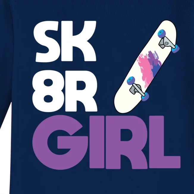 Sk8r – Skateboard Queen Skateboarding Tricks Skate Gift Baby Long Sleeve Bodysuit