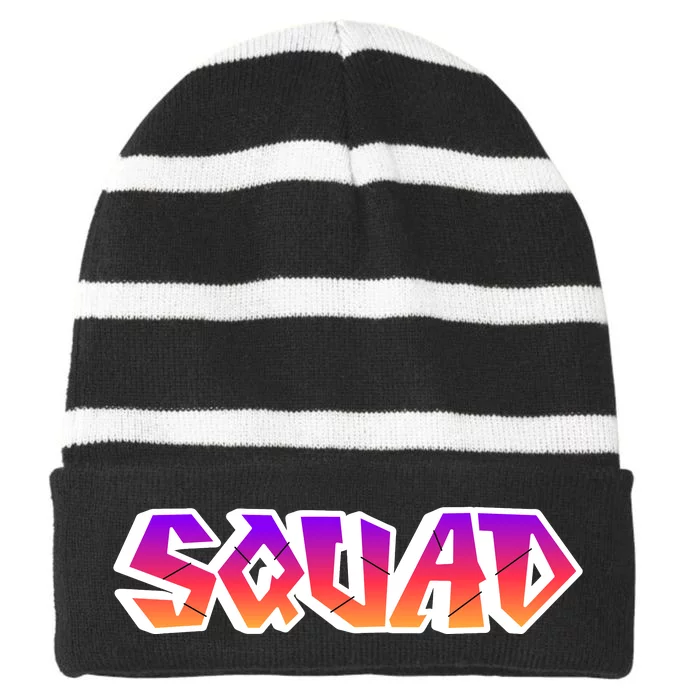 Squad Striped Beanie with Solid Band