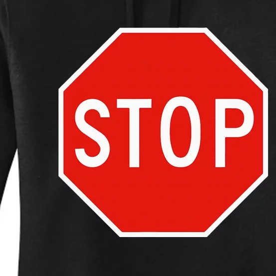 Stop Sign Road Traffic Highway Signal Light Rules Women's Pullover Hoodie