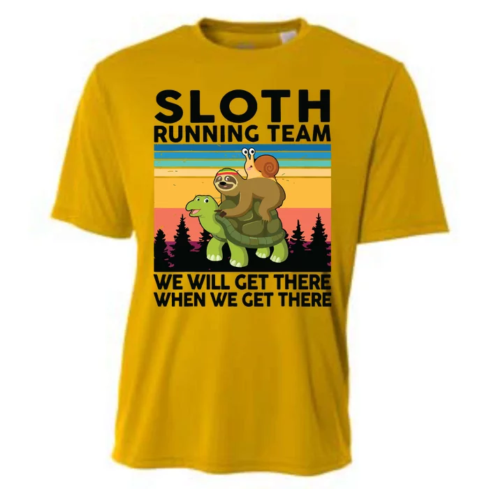 Sloth Sloth Running Team Women Men Gift Funny Running Cooling Performance Crew T-Shirt