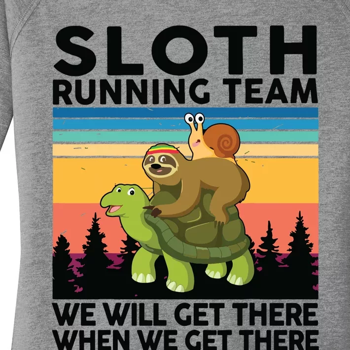 Sloth Sloth Running Team Women Men Gift Funny Running Women's Perfect Tri Tunic Long Sleeve Shirt