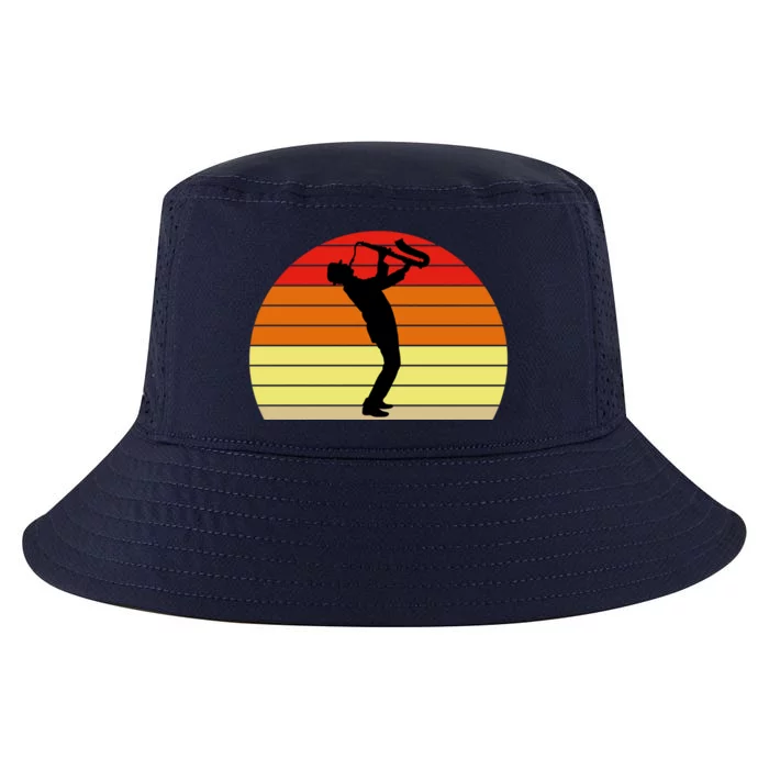 Sunset Saxophone Retro Saxophone Player Cool Gift Cool Comfort Performance Bucket Hat