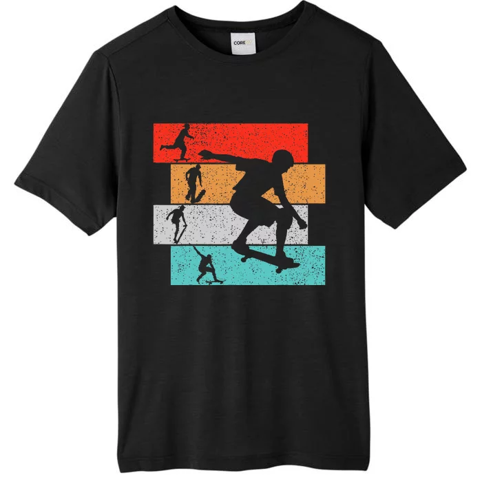 Skater Skateboarder Retro Skateboard ChromaSoft Performance T-Shirt