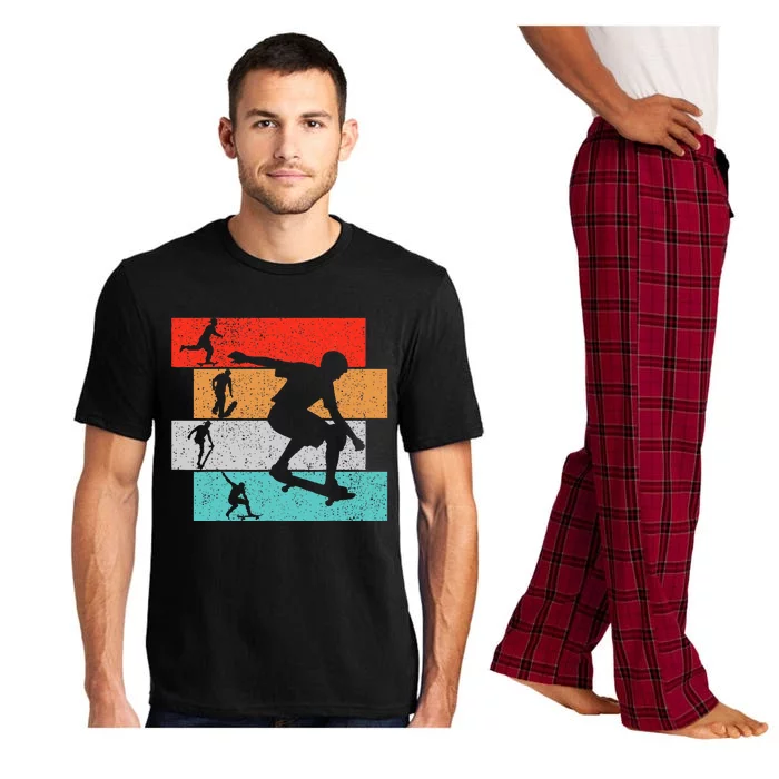 Skater Skateboarder Retro Skateboard Pajama Set