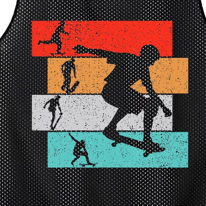 Skater Skateboarder Retro Skateboard Mesh Reversible Basketball Jersey Tank