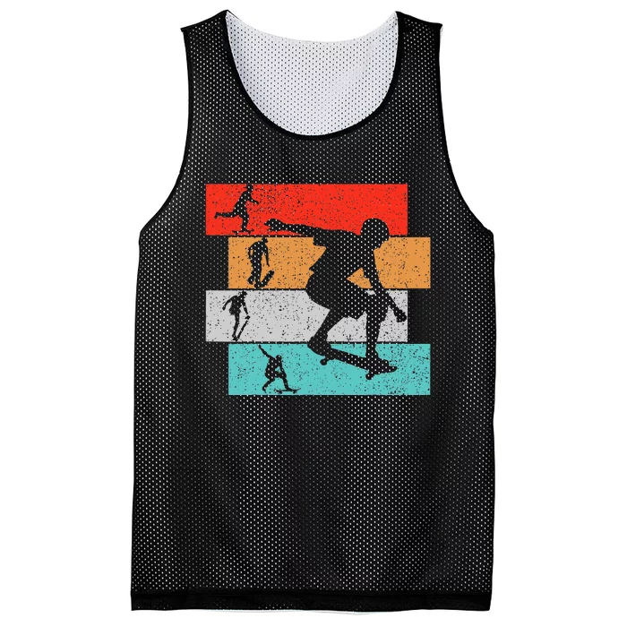 Skater Skateboarder Retro Skateboard Mesh Reversible Basketball Jersey Tank