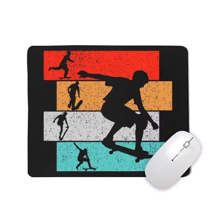 Skater Skateboarder Retro Skateboard Mousepad