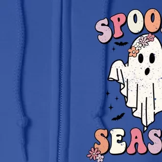 Spooky Season Retro Gift Halloween Funny Meaningful Gift Full Zip Hoodie