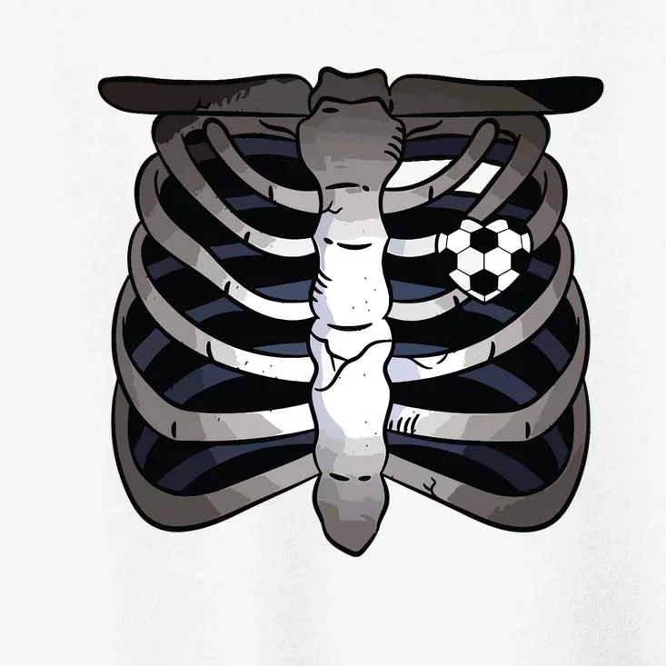 Skeleton Soccer Rib Cage Soccer Lover Halloween Costume Boy Toddler T-Shirt