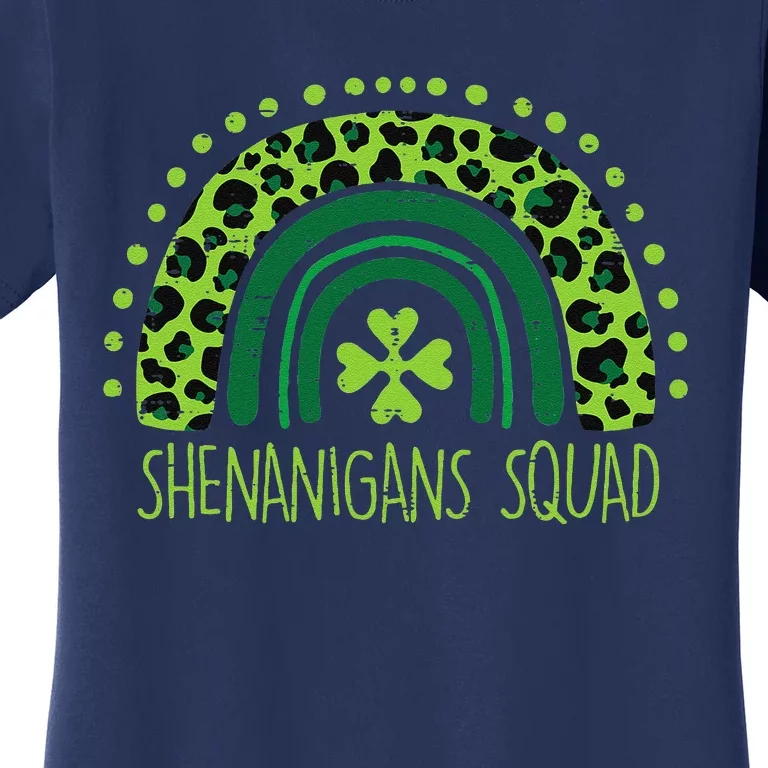 Shenanigans Squad Rainbow Leopard St Patricks Day Women's T-Shirt