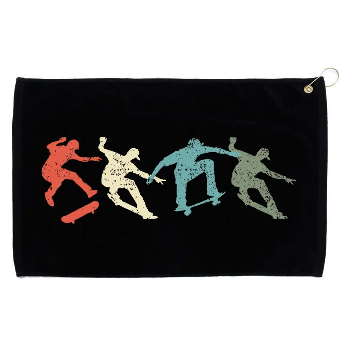 Skateboard Skateboarding Retro Gift For Skateboarders Grommeted Golf Towel