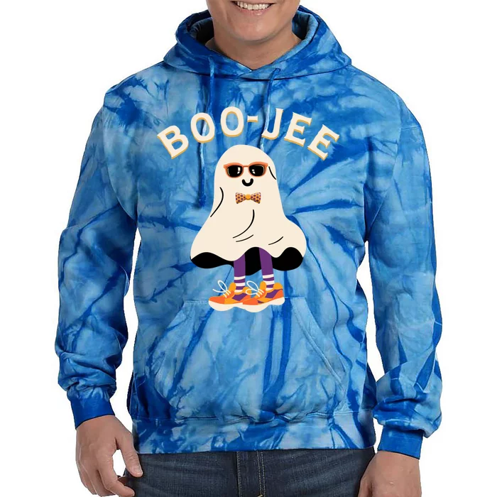 Spooky Season Retro Ghost Halloween Costume Boujee Boojee Meaningful Gift Tie Dye Hoodie