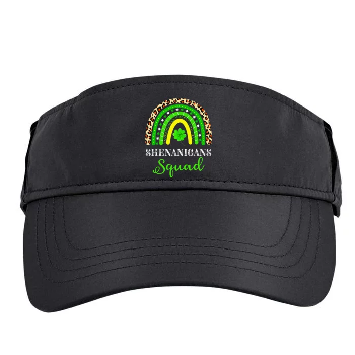 Shenanigans Squad Rainbow Leopard St Patricks Day Adult Drive Performance Visor