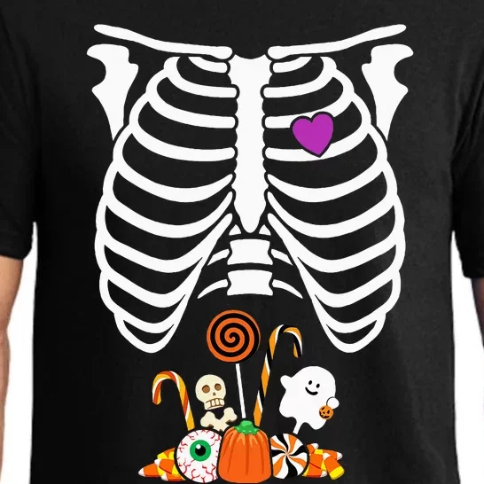 Spooky Skeleton Rib Cage XRay Halloween Humor Pajama Set