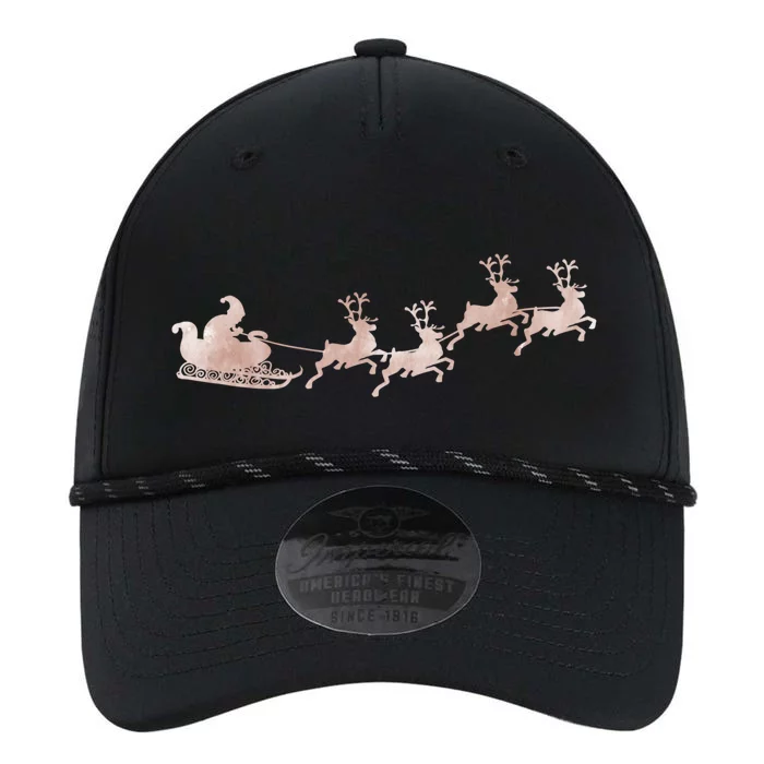 Santa Sleigh Rose Vintage Reindeer Xmas Xmas Winter Gift Performance The Dyno Cap