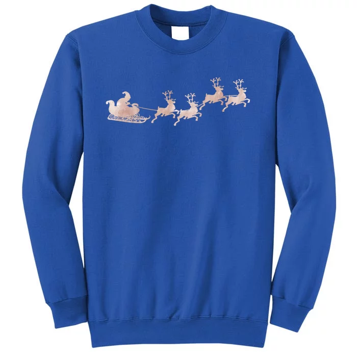 Santa Sleigh Rose Vintage Reindeer Xmas Xmas Winter Gift Sweatshirt