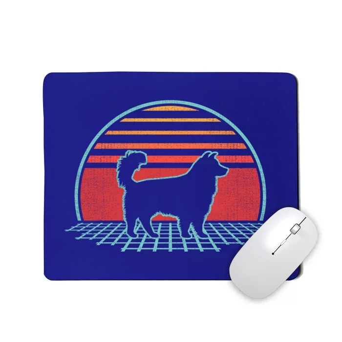 Shetland Sheepdog Retro Vintage Dog Lover 80s Style Gift Mousepad