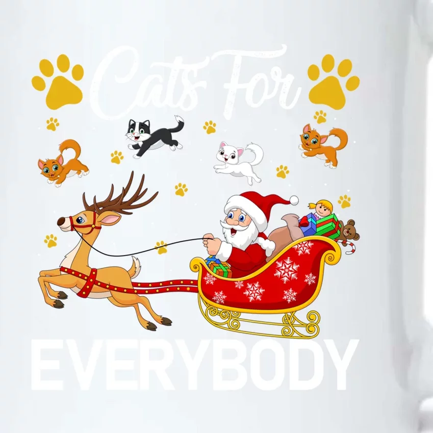 Santa Sleigh Reindeer Xmas Cats For Everybody Christmas Cute Gift Black Color Changing Mug