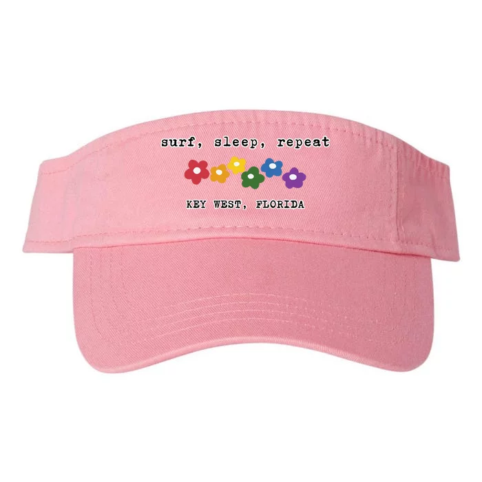 Surf Sleep Repeat Multicolor Flower Valucap Bio-Washed Visor