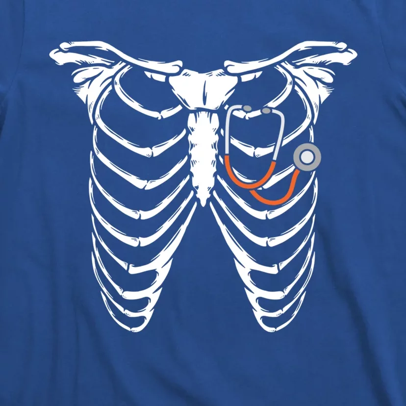 Stethoscope Skeleton Ribs Funny Nurse Cool Gift T-Shirt