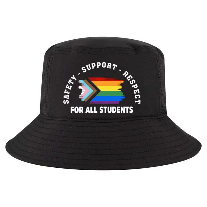 Safety Support Respect All Student LGBTQ Pride Support LGBT Human Rights Cool Comfort Performance Bucket Hat