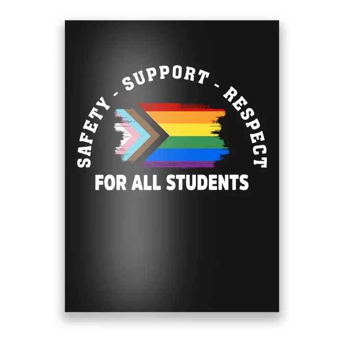 Safety Support Respect All Student LGBTQ Pride Support LGBT Human Rights Poster