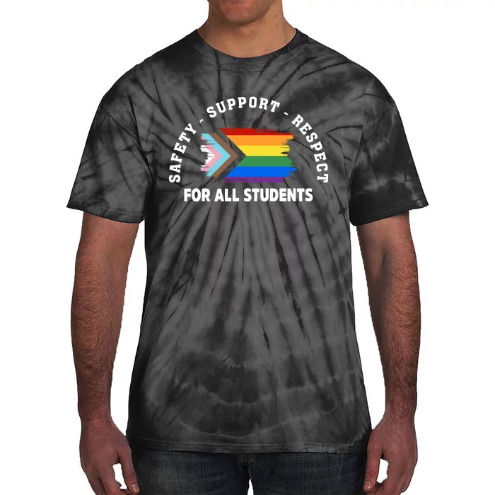 Safety Support Respect All Student LGBTQ Pride Support LGBT Human Rights Tie-Dye T-Shirt