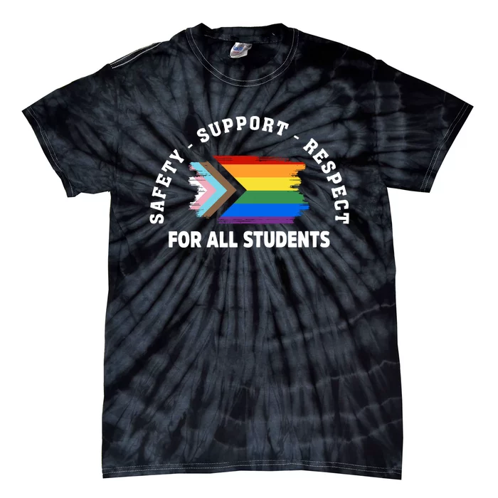 Safety Support Respect All Student LGBTQ Pride Support LGBT Human Rights Tie-Dye T-Shirt