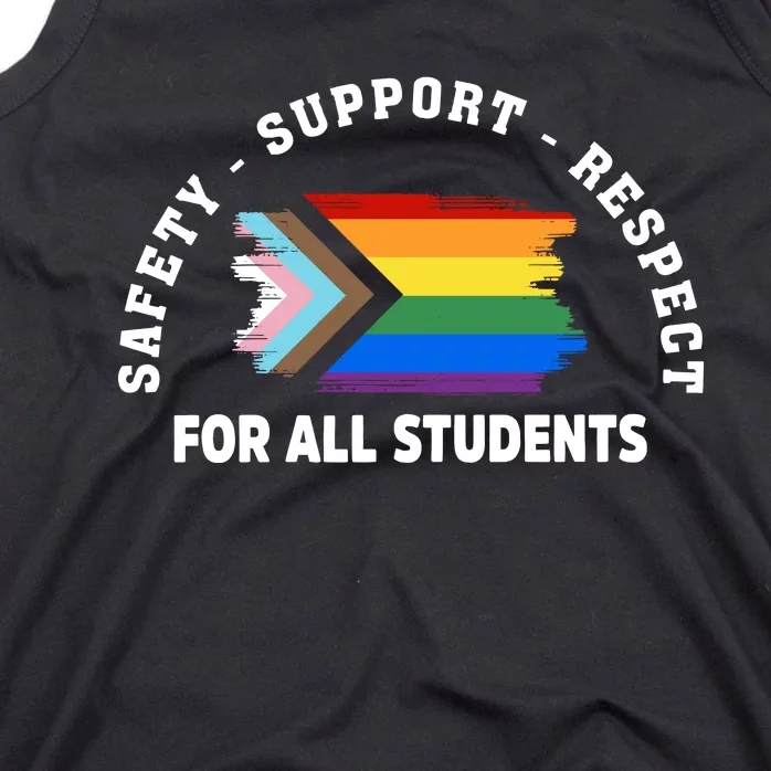 Safety Support Respect All Student LGBTQ Pride Support LGBT Human Rights Tank Top