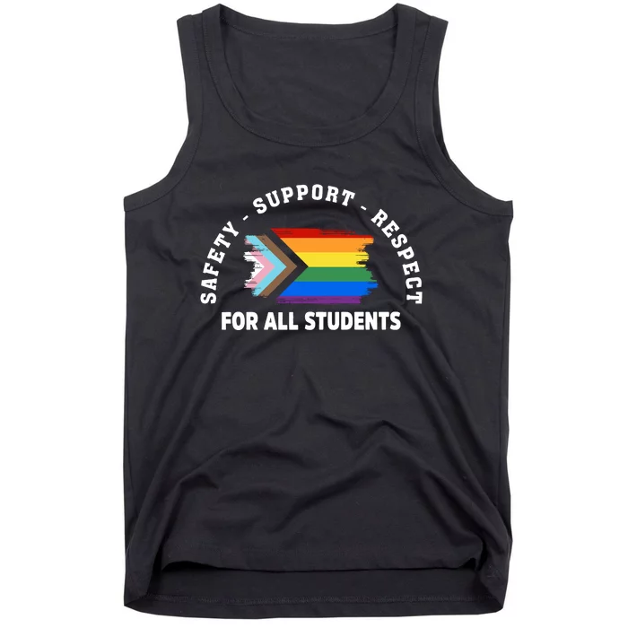 Safety Support Respect All Student LGBTQ Pride Support LGBT Human Rights Tank Top