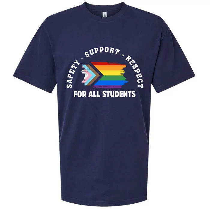 Safety Support Respect All Student LGBTQ Pride Support LGBT Human Rights Sueded Cloud Jersey T-Shirt