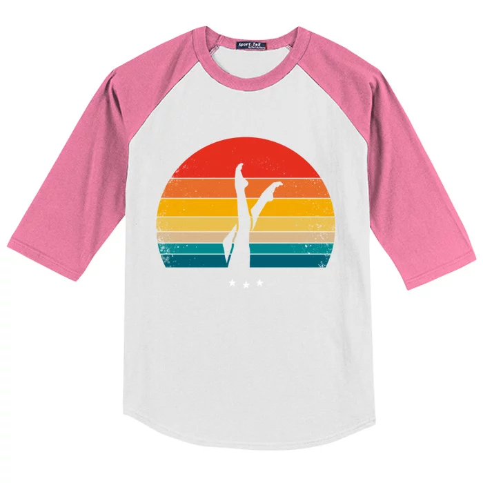 Synchronized Swimming Retro Gift Kids Colorblock Raglan Jersey