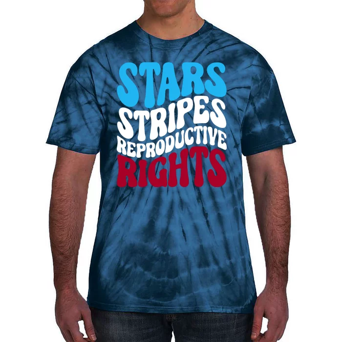 Stars Stripes Reproductive Rights Feminist USA Pro Choice Tie-Dye T-Shirt