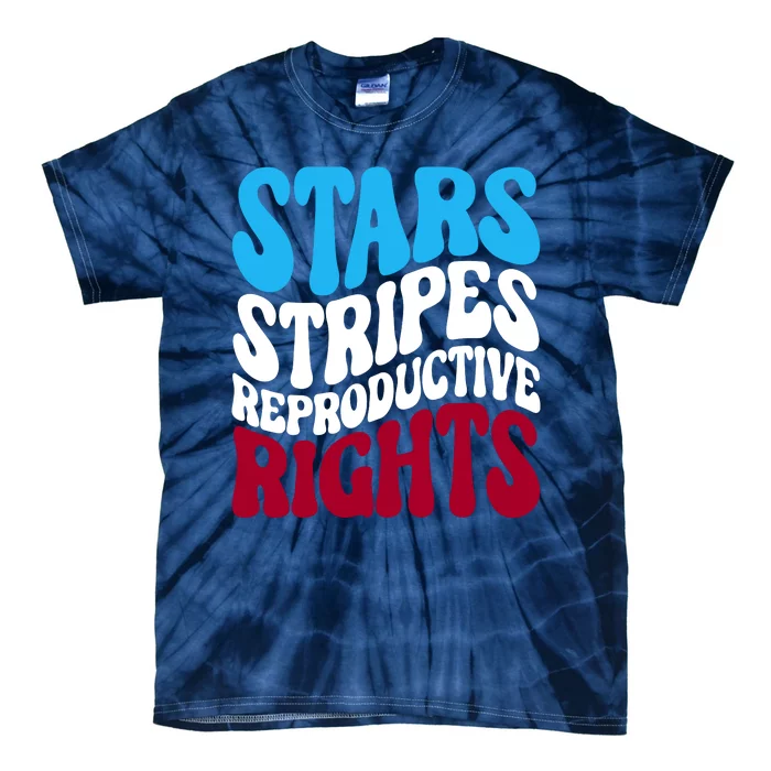 Stars Stripes Reproductive Rights Feminist USA Pro Choice Tie-Dye T-Shirt