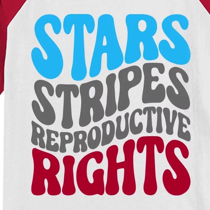 Stars Stripes Reproductive Rights Feminist USA Pro Choice Kids Colorblock Raglan Jersey