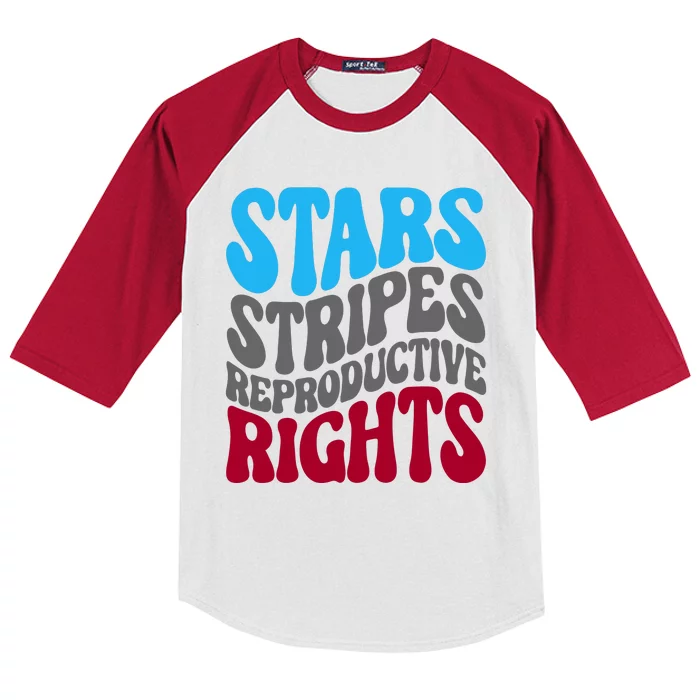 Stars Stripes Reproductive Rights Feminist USA Pro Choice Kids Colorblock Raglan Jersey