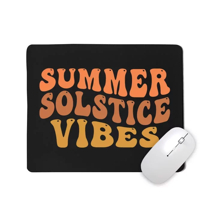 Summer Solstice Retro Wavy Vibe Mousepad