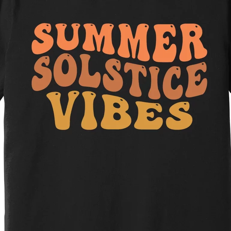 Summer Solstice Retro Wavy Vibe Premium T-Shirt