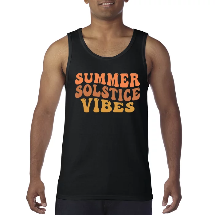 Summer Solstice Retro Wavy Vibe Tank Top